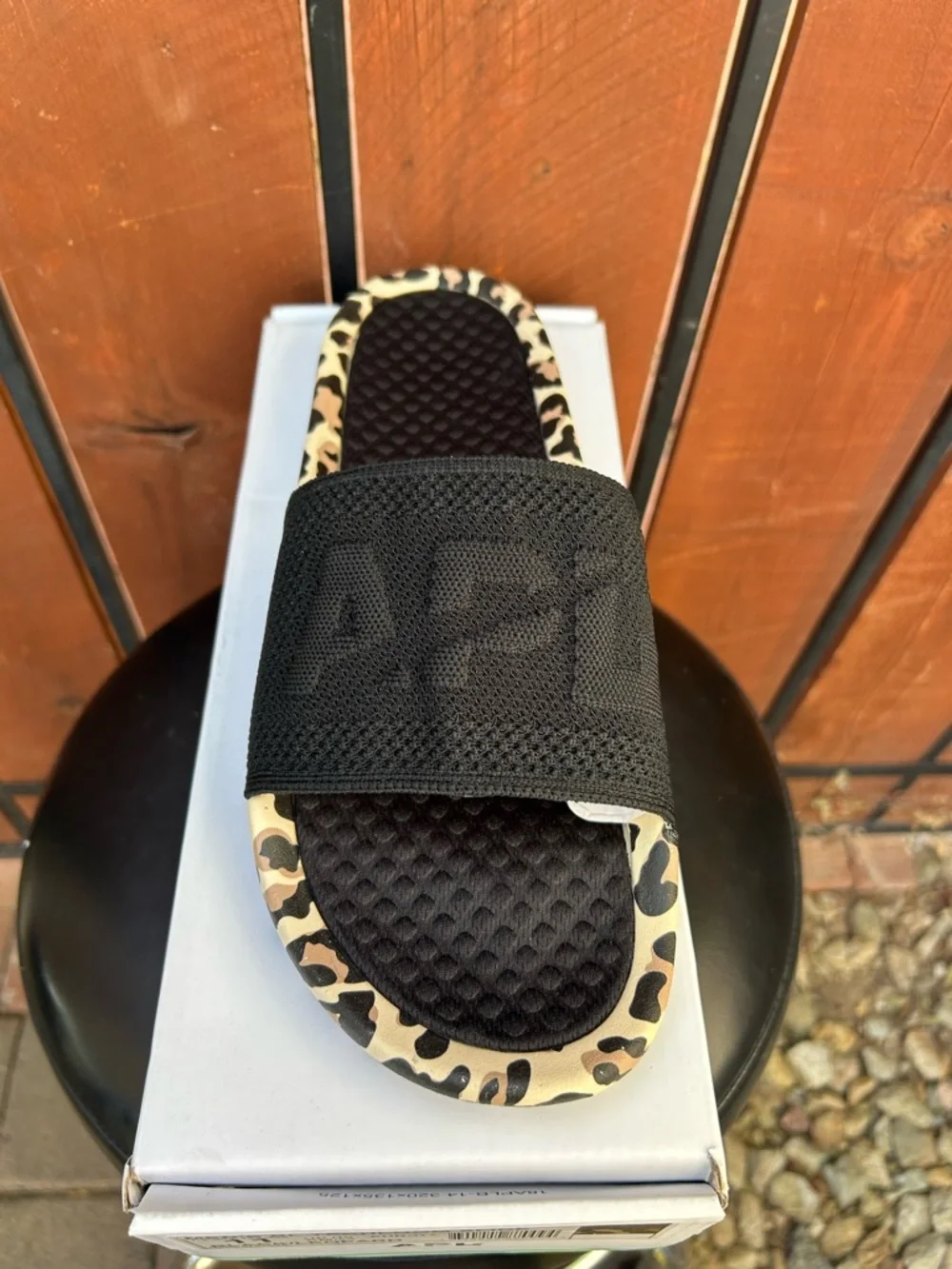 APL Big Logo TechLoom Slides black/leopard size 11 Men's